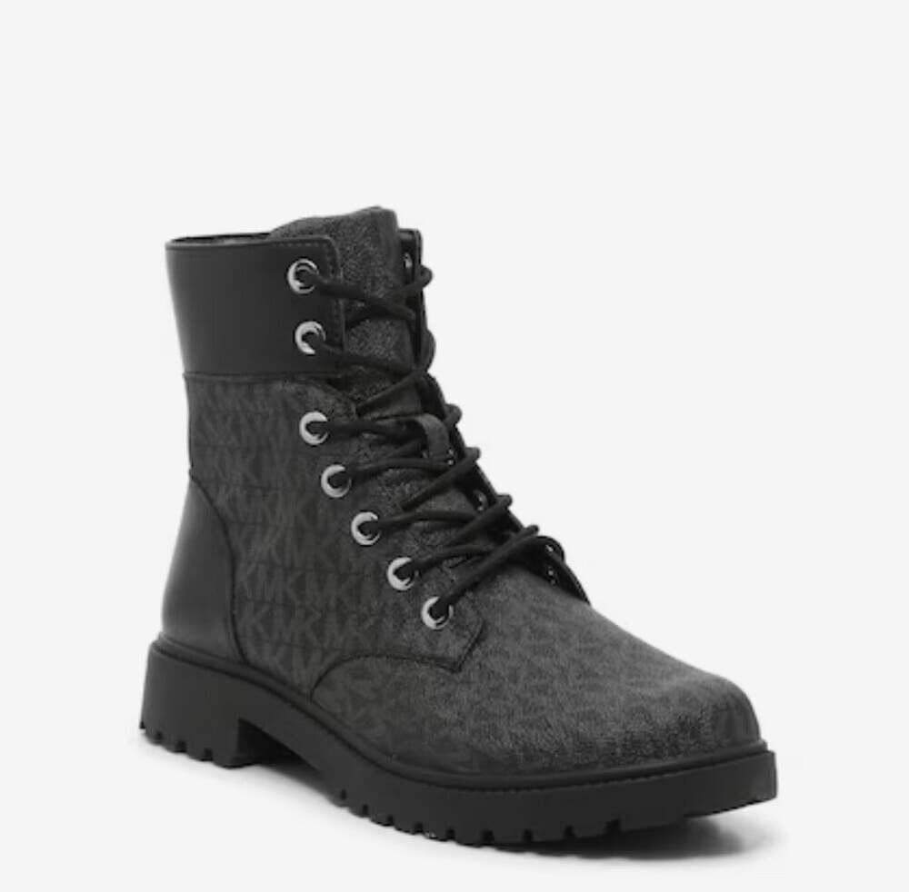 Michael Kors Alistair Booties Women's Combat Boots Black Size 5.5 New with Box